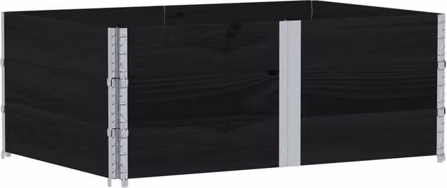 Berkfield Home Garden Black Wooden Raised Bed Planter with Galvanised Steel, W: 150 cm, D: 100 cm, H: 60.5 cm – 1
