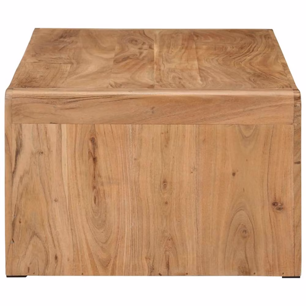 Berkfield Home Rustic Acacia Solid Wood Coffee Table, Brown, W: 110 cm, D: 55 cm, H: 35 cm – 3
