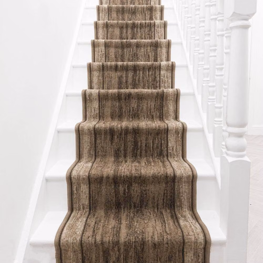 runrug Rama Stair Runner Carpet, Non-Slip and Durable, Dark Brown, W: 80 cm, L: 660 cm – 4