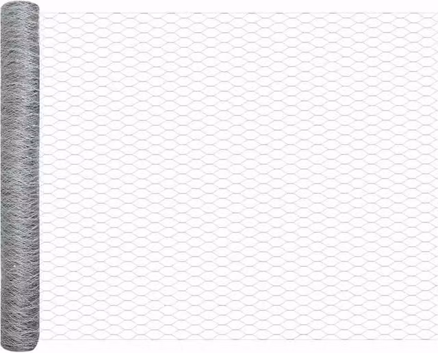 Berkfield Home Hexagon Fence in Silver Galvanised Steel, H: 140 cm x W: 50 m – 1
