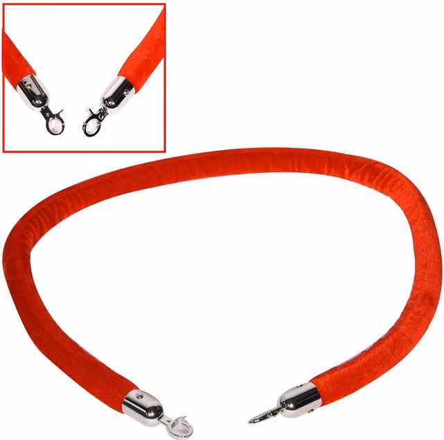 AREBOS Stainless Steel Crowd Control Barrier Rope in Silver or Red