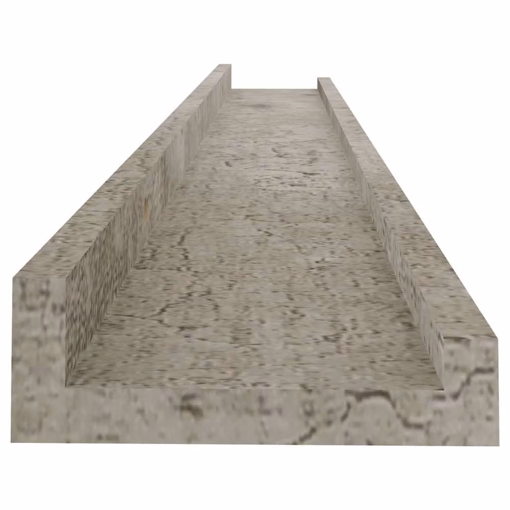 Berkfield Home Wall Mounted Shelves, 4 Piece Set, Concrete Grey, W: 80 cm, D: 9 cm, H: 3 cm – 2