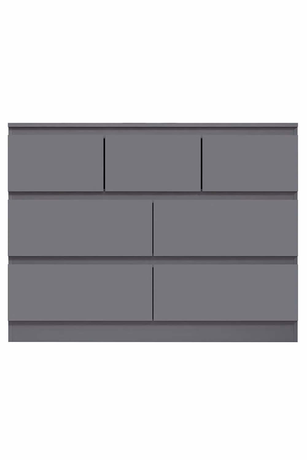 FWStyle Merchant 7 Drawer Chest in Matt Dark Grey, H 81 x W 106 x D 40 cm – 4