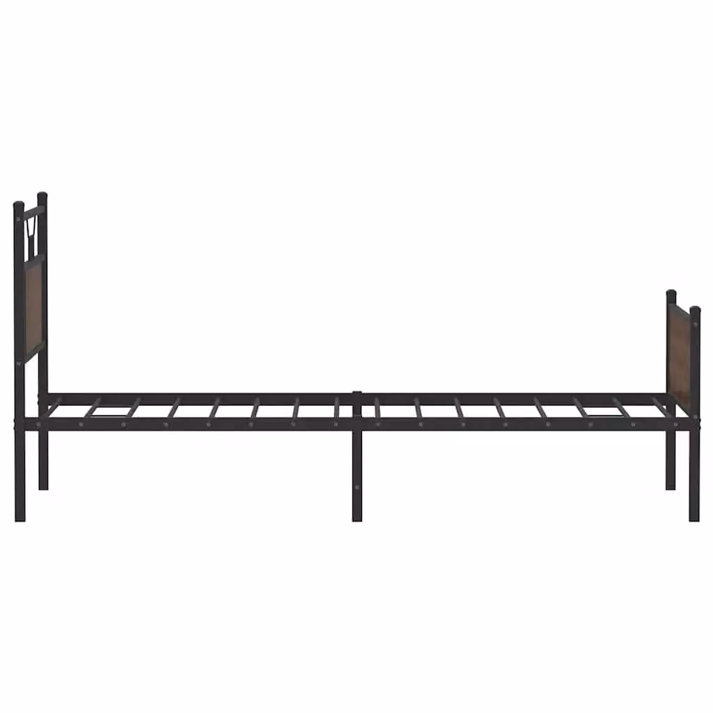 Berkfield Home Single Bed Frame in Brown Oak, W/D/H: 90 x 190 cm – 4