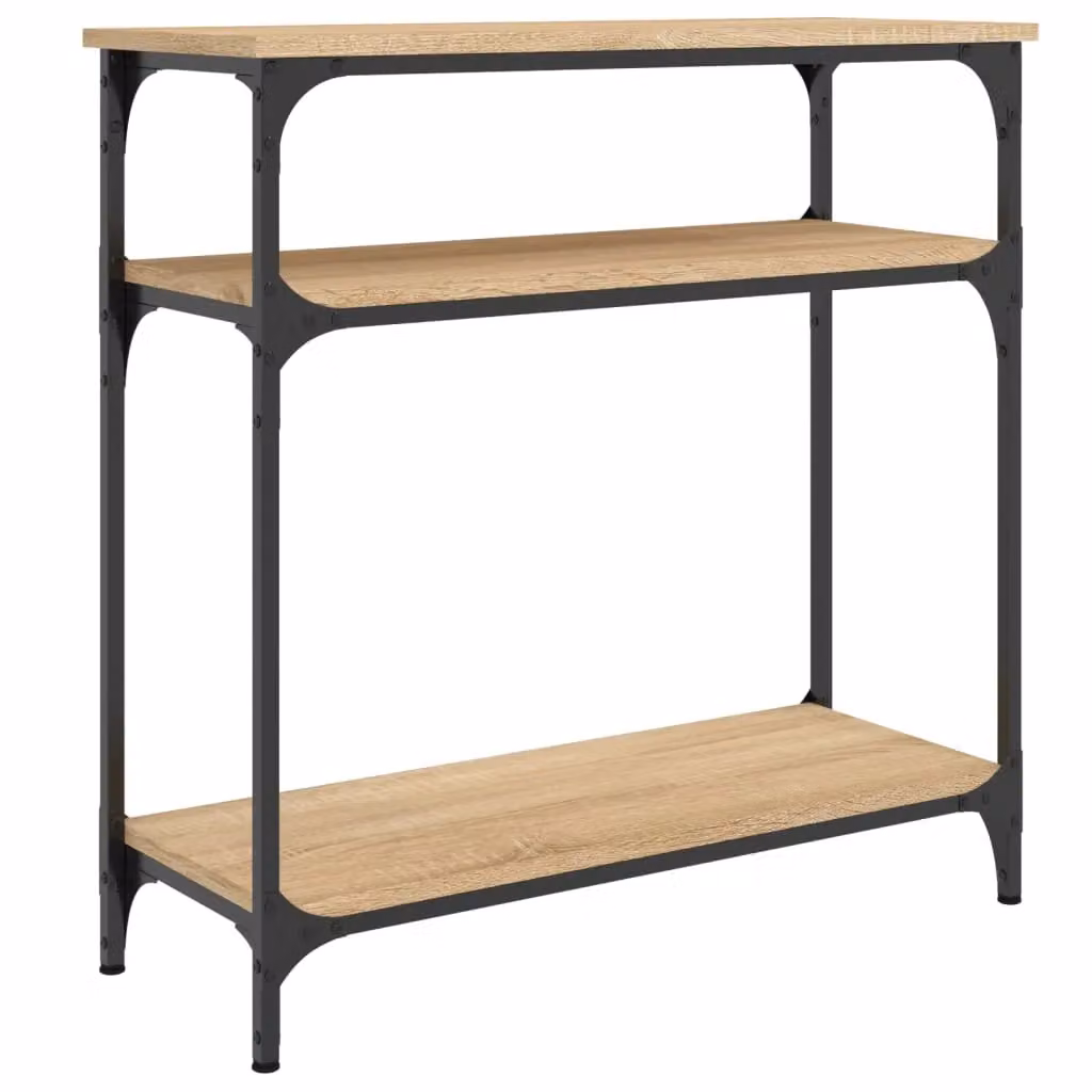 Berkfield Home Sonoma Oak Console Table in Brown, W/D/H: 75 x 29 x 75 cm – 2