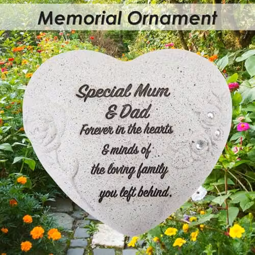 VFM e-Store Memorial Flower Pot Ornament in Grey, W/D/H: 16 x 14 x 7 cm – 3