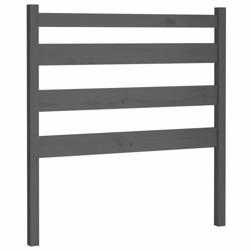 Berkfield Home Grey Rustic Solid Pine Wood Bed Headboard W/D/H: 96 x 4 x 100 cm – 2