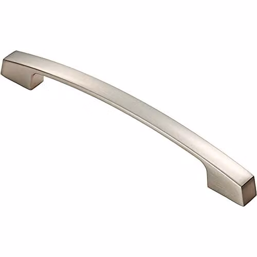 Loops Curved Bridge Bow Pull Handle in Polished Chrome, W: 20.7 cm, D: 1.4 cm, Fixing Centres: 16 cm