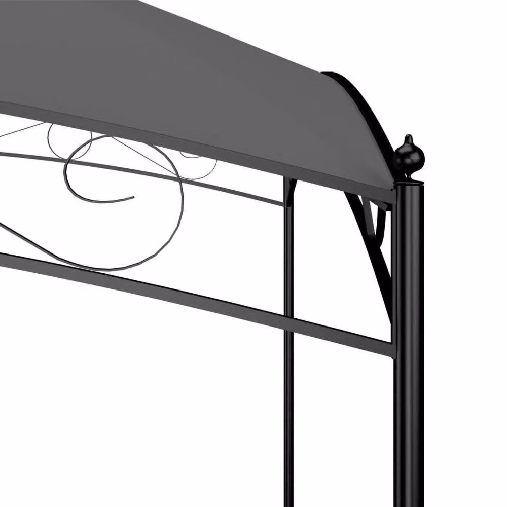 Berkfield Home Hip Gazebo in Anthracite and Black, W/D/H: 400 x 300 x 265 cm – 2