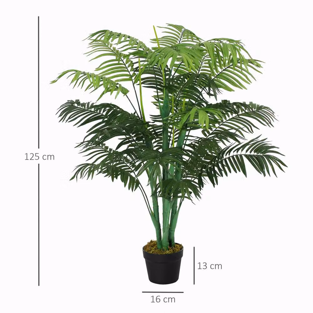 STILVORA Artificial Green Palm Plant, Height: 125 cm – 3