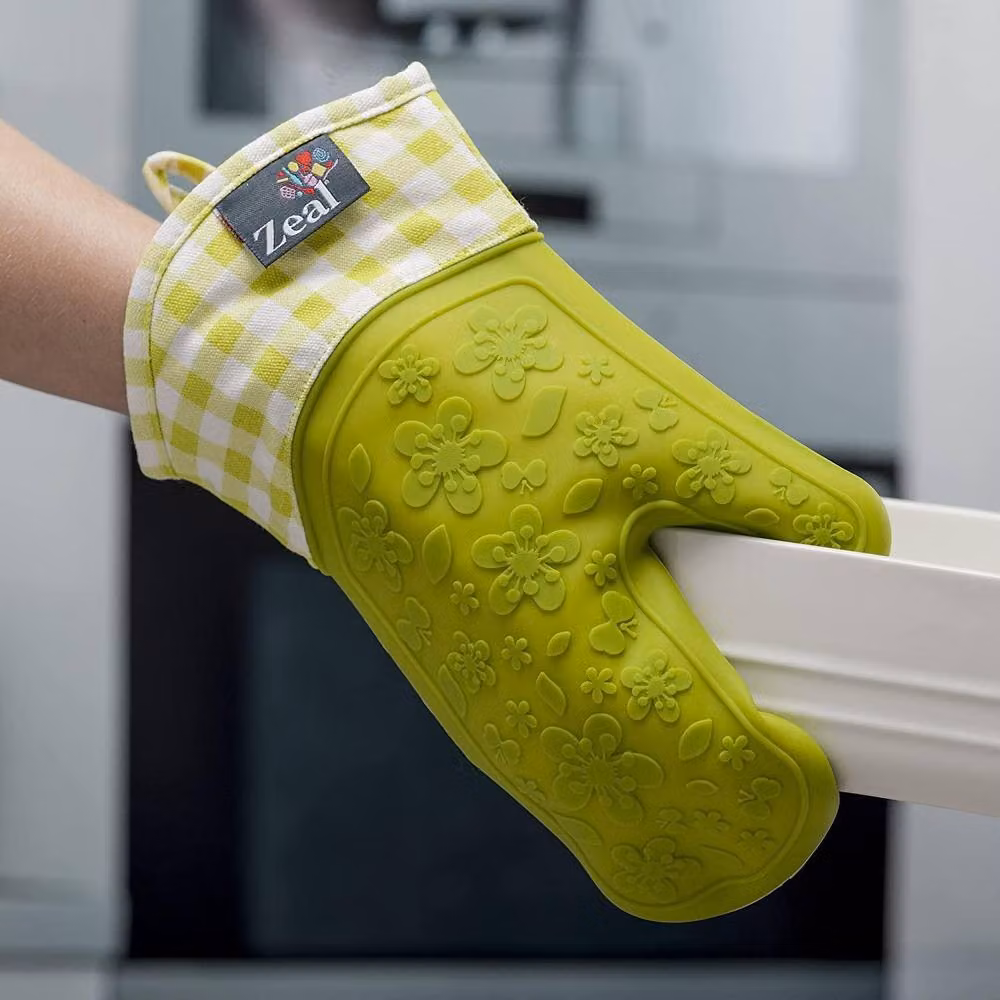 Zeal Steam Stop Waterproof Silicone Single Oven Glove in Lime Green – 2