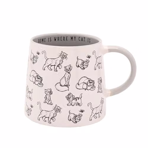 Widdop and Co Disney Cats and Dogs Mug in White and Black