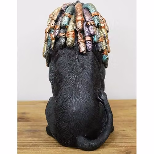 Gifts Direct 2 U Black Lion with Dreadlocks Rasta Resin Figurine Ornament – 4