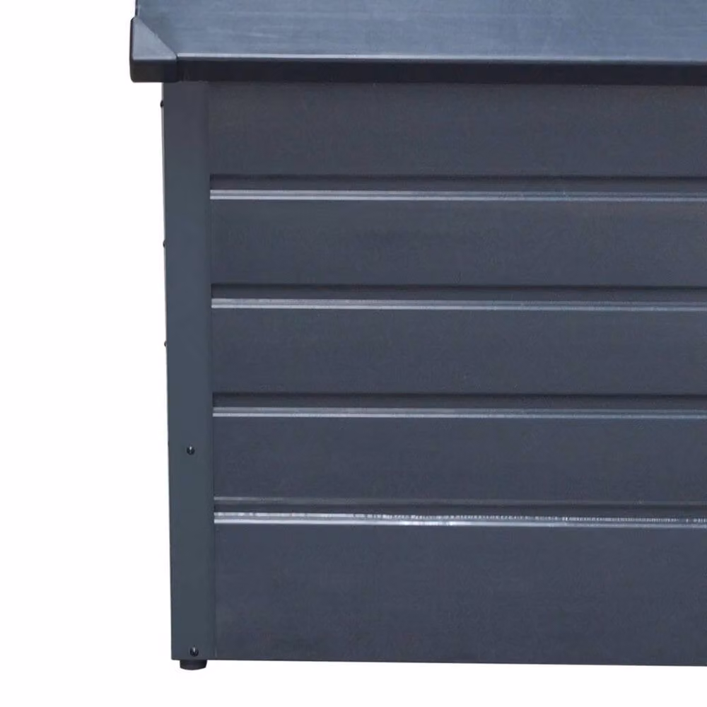Kelvenix Grey Galvanised Steel Outdoor Garden Tool Storage Box 200L – 3