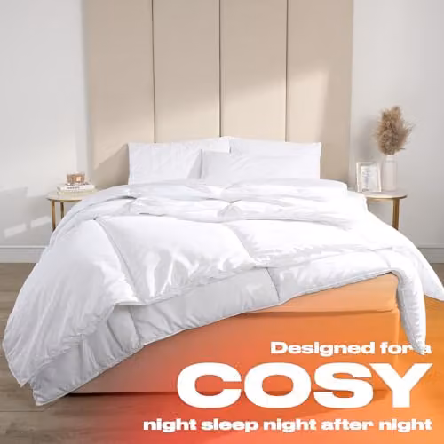 Brentfords 15 Tog Single Winter Duvet, White, W/D/H: 135 x 200 cm – 2