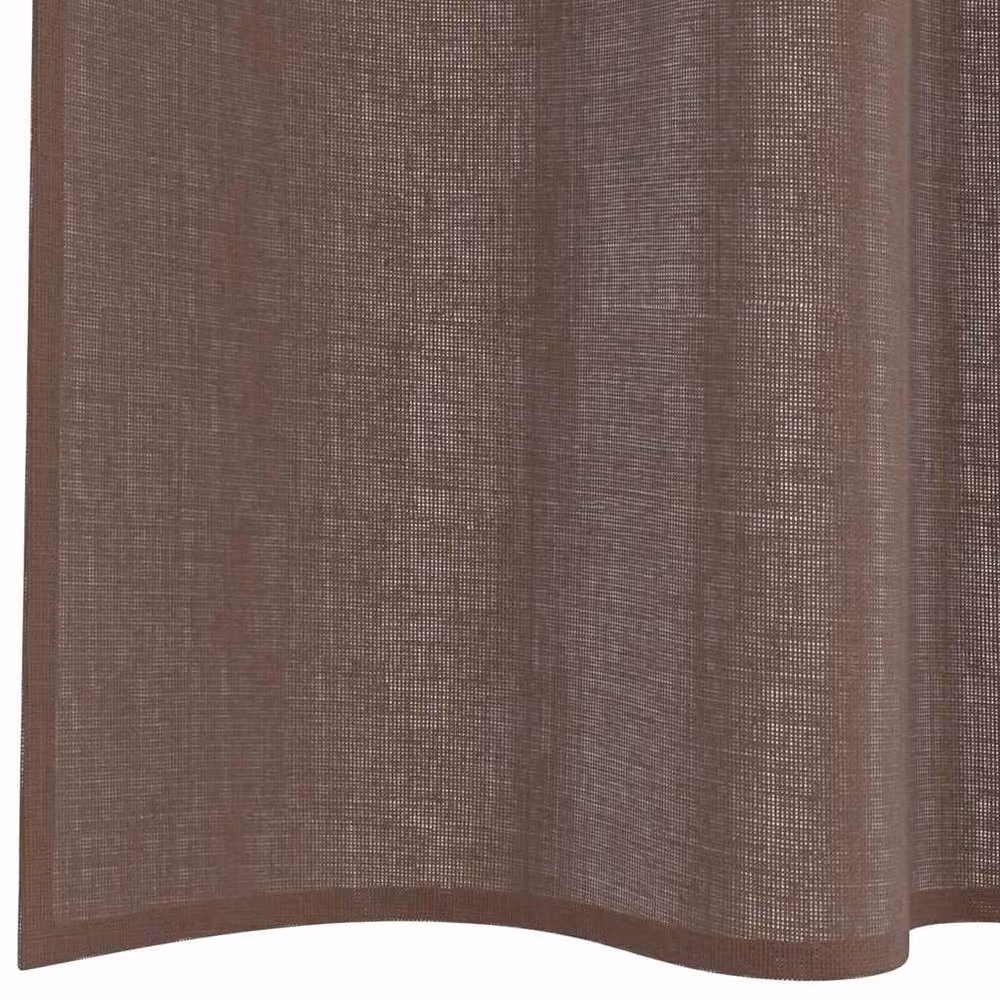 Berkfield Home Brown Voile Fabric Curtains with Rod Pockets, 2 Pack, W: 140 cm, H: 225 cm – 4