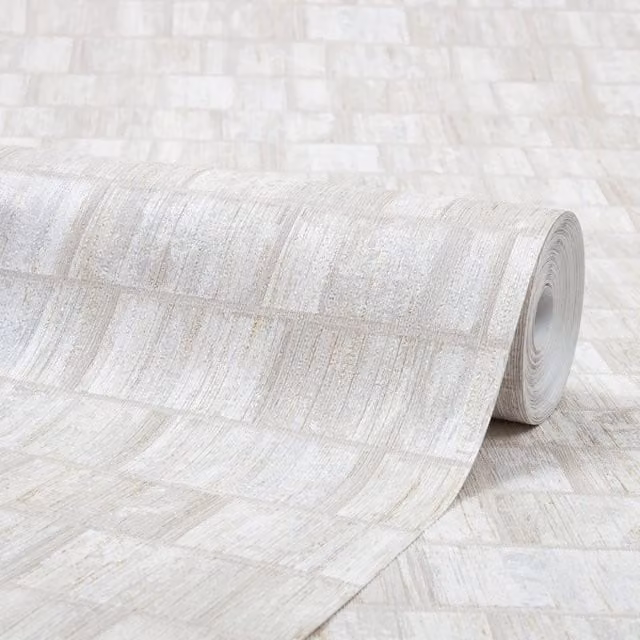 I Love Wallpaper Messina Geometric Abstract Tile Wallpaper in Beige, Gold and Brown