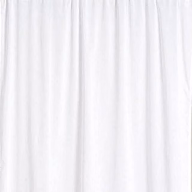Emma White Thermal Insulating Blackout Fabric Curtain Panel with Pencil Pleat Tape