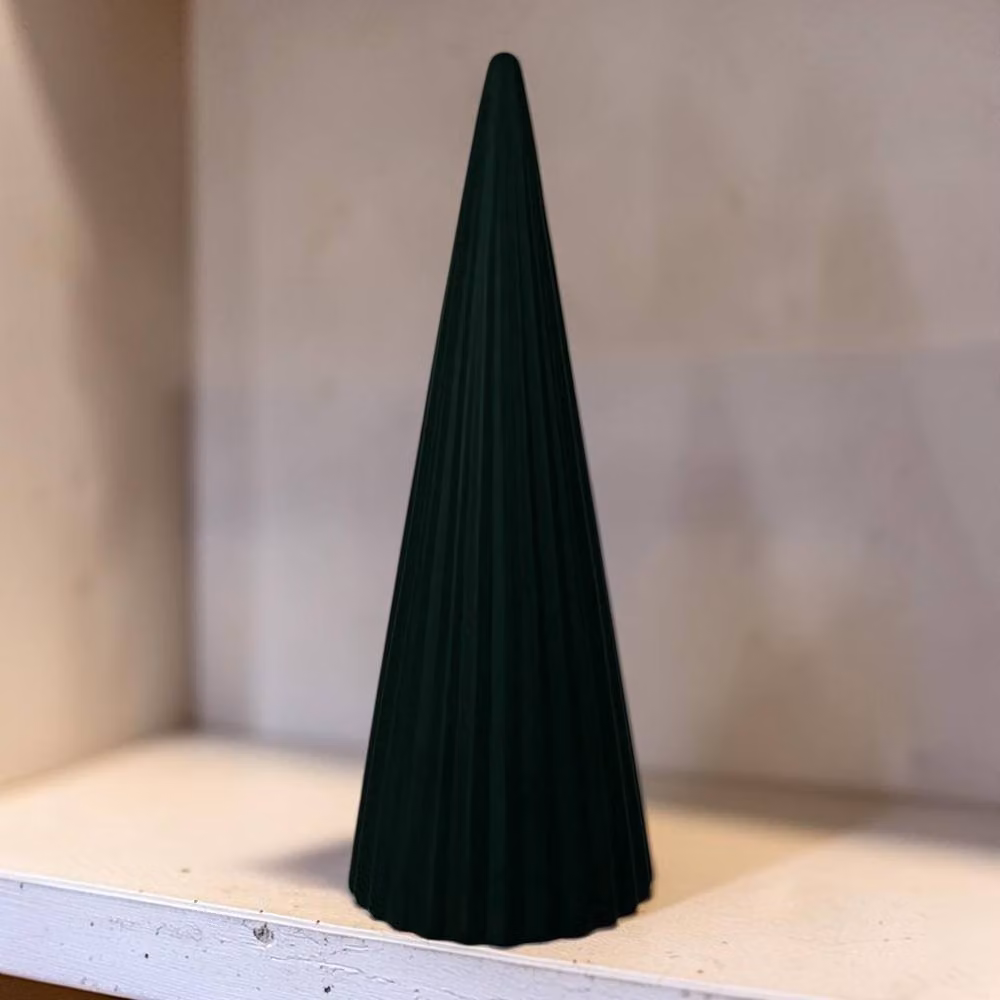 Four Candle Modern Green Ceramic Christmas Tree Tabletop Decoration – 2