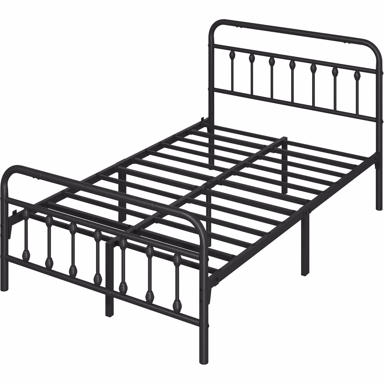 Yaheetech Vintage Metal Bed Frame, Black, W/D/H: 120 x 200 cm – 2