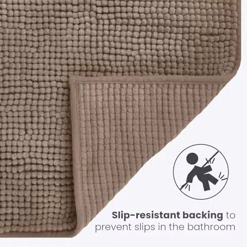 Allure Bath Fashions Supersoft Chenille Bobble Two Piece Bath and Pedestal Mat Set in Brown – 5
