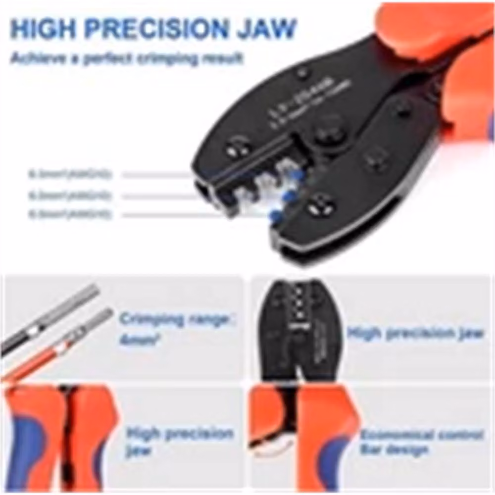 Nordara Carbon Steel Connector Spanner PV Crimper Wire Stripper Crimping Kit in Black and Multicolour, W: 100 cm – 3