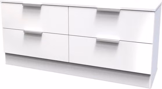 Welcome Furniture Plymouth 4 Drawer Bed Box in White