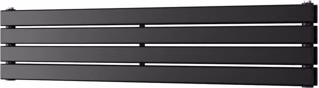 UK Radiators Typhoon Axis Black Horizontal Designer Double Panel Steel Radiator, W: 120 cm, H: 27.2 cm – 1