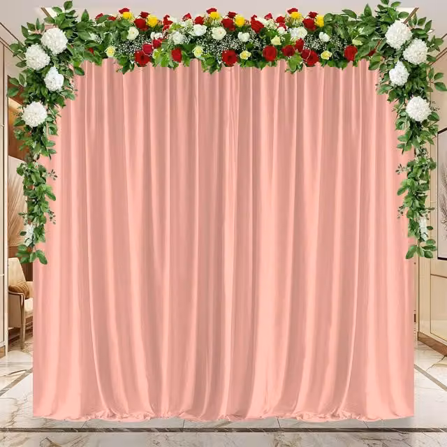 Trimming Shop Wrinkle-Free Spandex Backdrop Curtain in Rose Gold, W: 300 cm, H: 300 cm