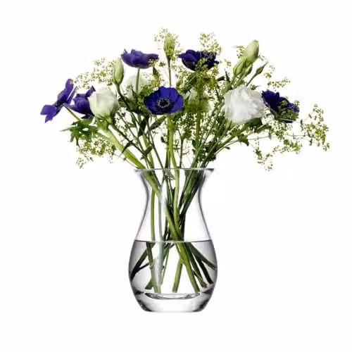 LSA International Flower Posy Vase, Handmade Mouthblown Glass, Transparent, Height: 17.5 cm – 1