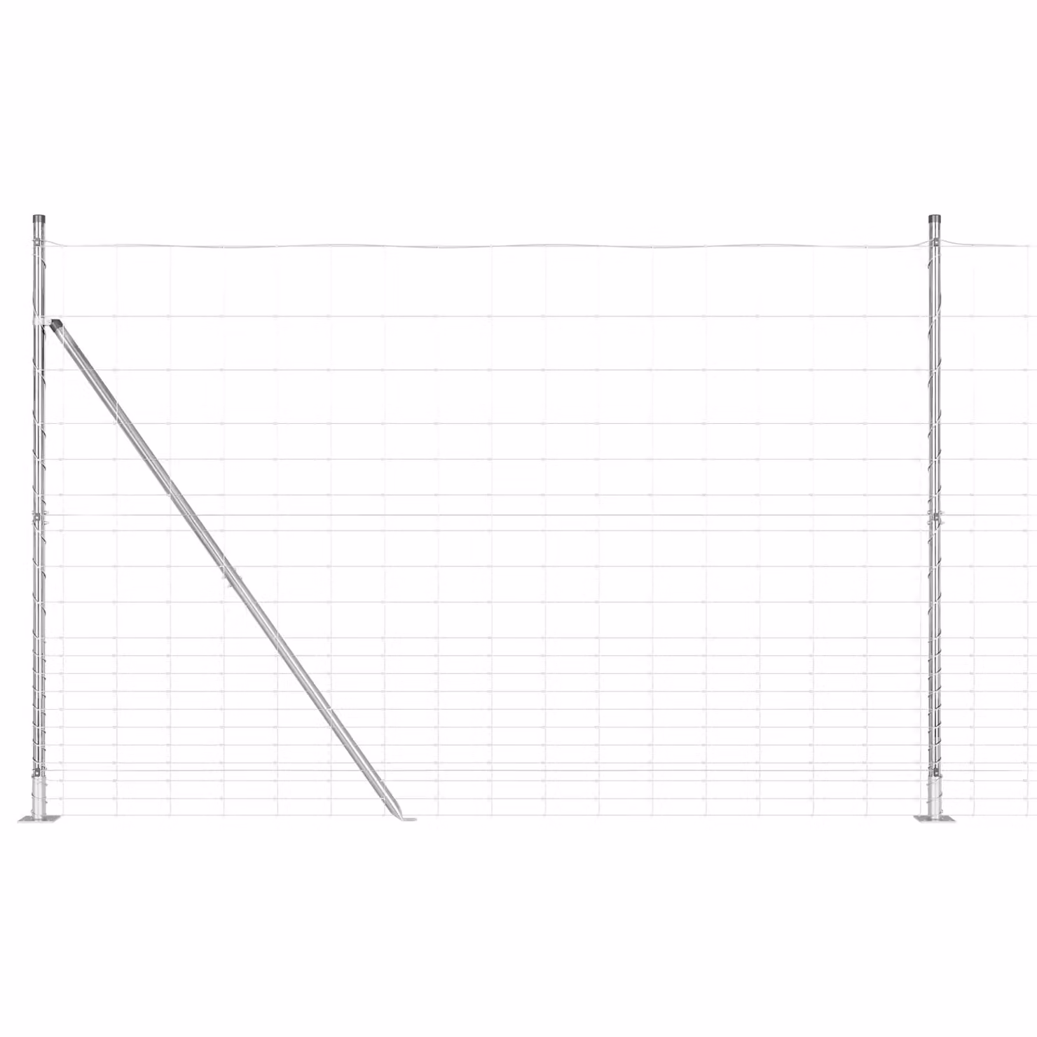 Berkfield Home Field Fence Galvanised Steel in Silver, H: 160 cm x W: 25 m – 2