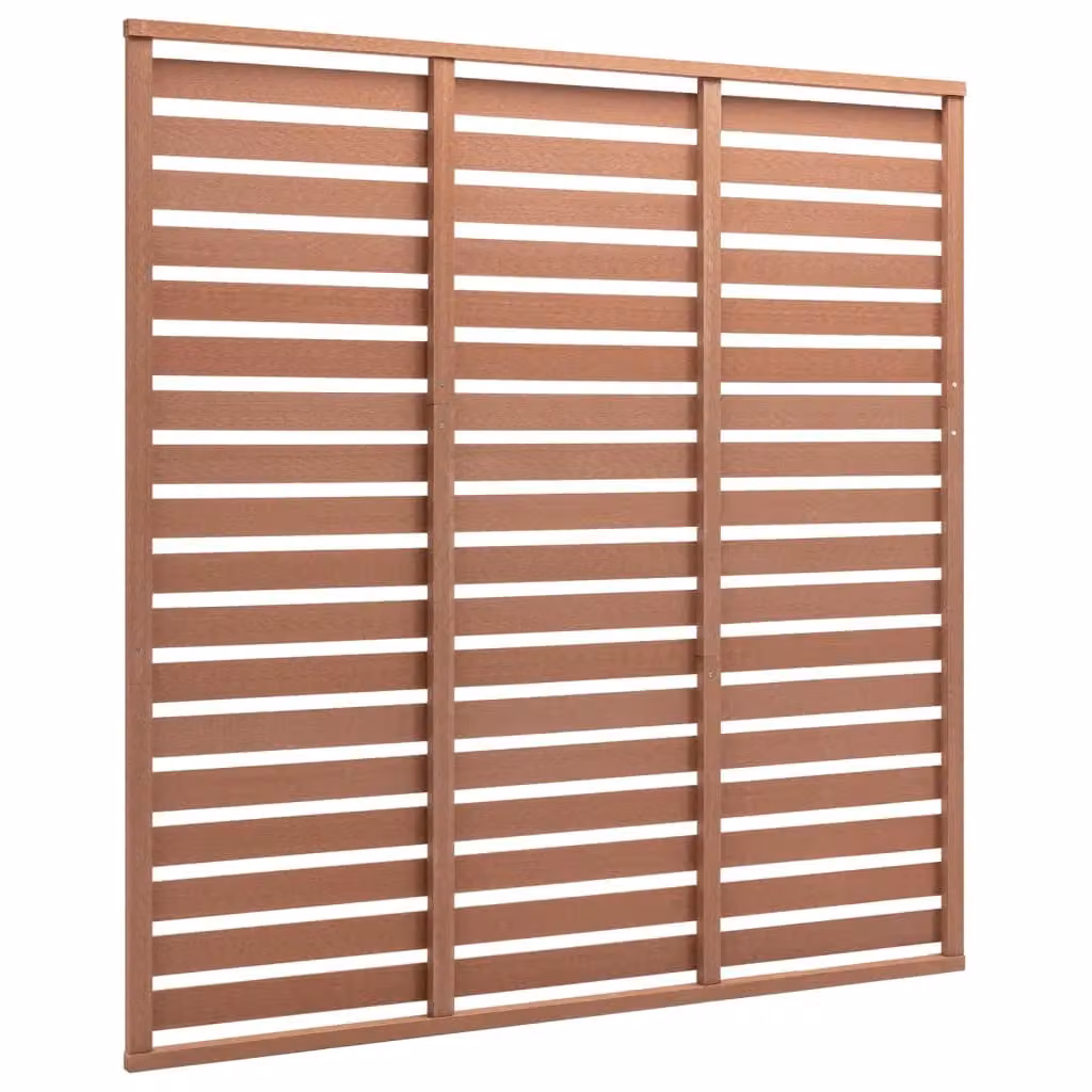Berkfield Home WPC Fence Panel, Brown, W/H: 180 x 180 cm – 2