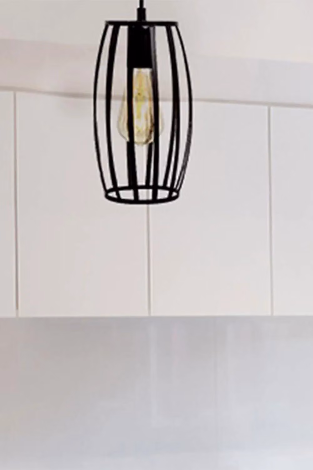 4Lite Indoor Basket Pendant Ceiling Light in Matt Black with Smart Amber LED Bulb – 2