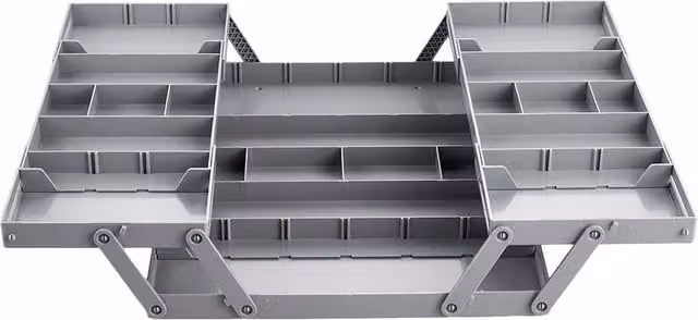 Livingandhome Expandable Plastic Drawer Divider Storage Tray, Grey, W: 30 cm, H: 4.5 cm