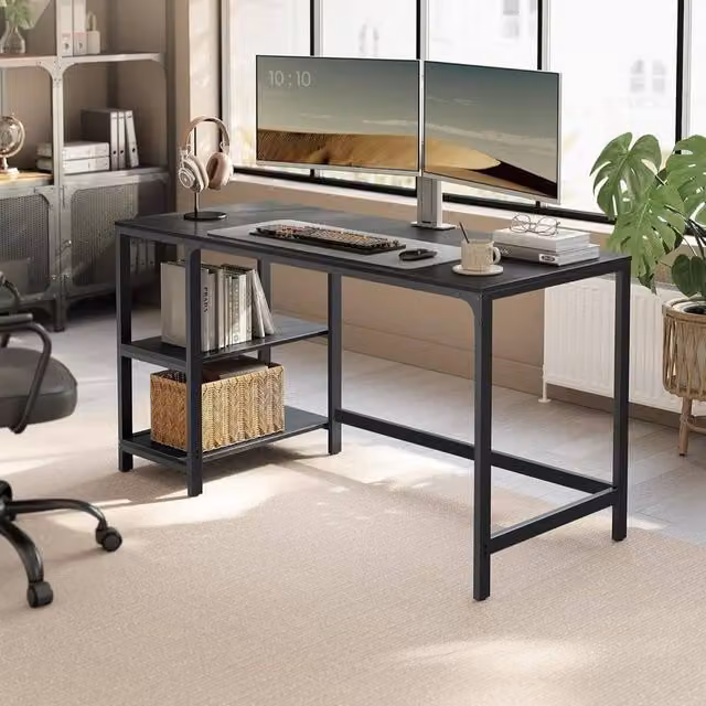 VASAGLE Industrial Computer Desk in Black – 1