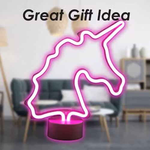 VFM e-Store Unicorn Mancave Neon Light, Multicolour, W: 59 cm, H: 28 cm – 4