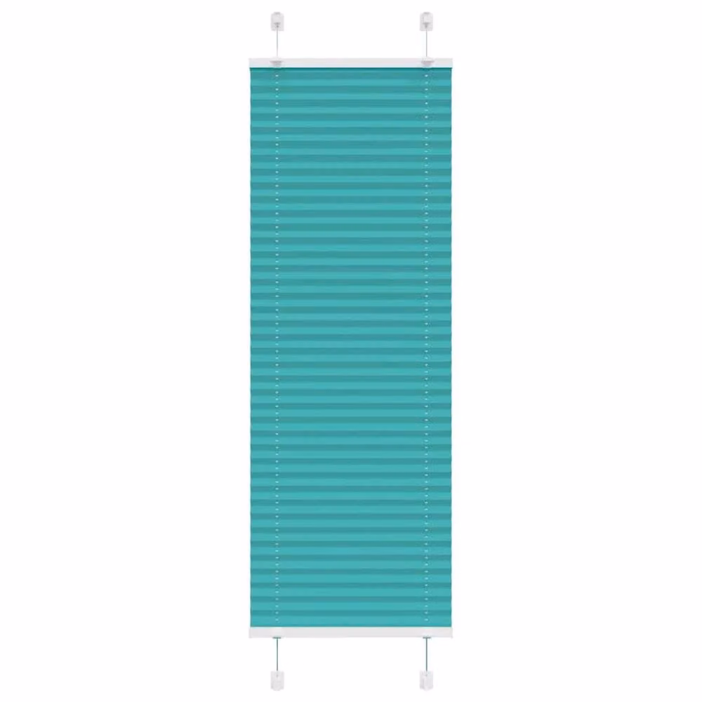 Berkfield Home Single Pleat Polyester Blind in Petrol Green, W: 45 cm, H: 150 cm – 2