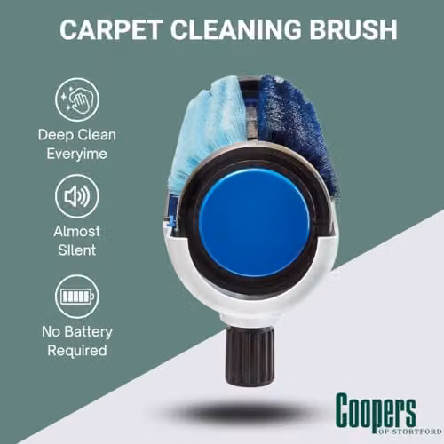 Clarsen Rug Refresher Carpet Cleaning Brush with Dual Action Refillable Heads in White – 3