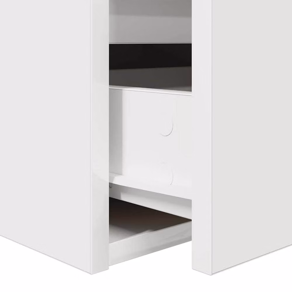 Berkfield Home Durable Wall-mounted Bedside Cabinets, 2 Pack, White, W/D/H: 38 x 34 x 40 cm – 2