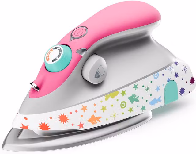 Oliso M3PRO Tula Pink Quilting Iron with Ceramic Soleplate, Vertical Steam and Auto Shut-off