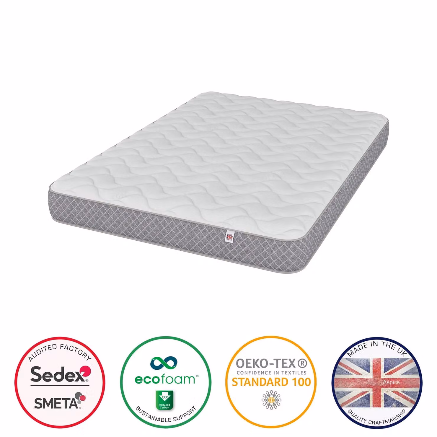 Catherine Lansfield Tranquil Nights Hybrid Mattress in White, W/D/H: 90 x 200 cm – 2