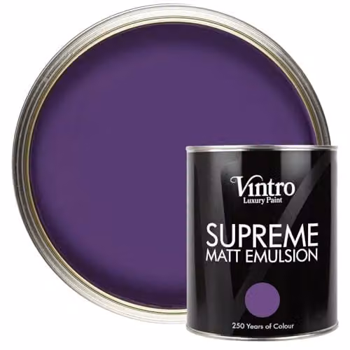 Vintro Luxury Matt Emulsion Multi Surface Paint, Royal Purple, 1 l – 1