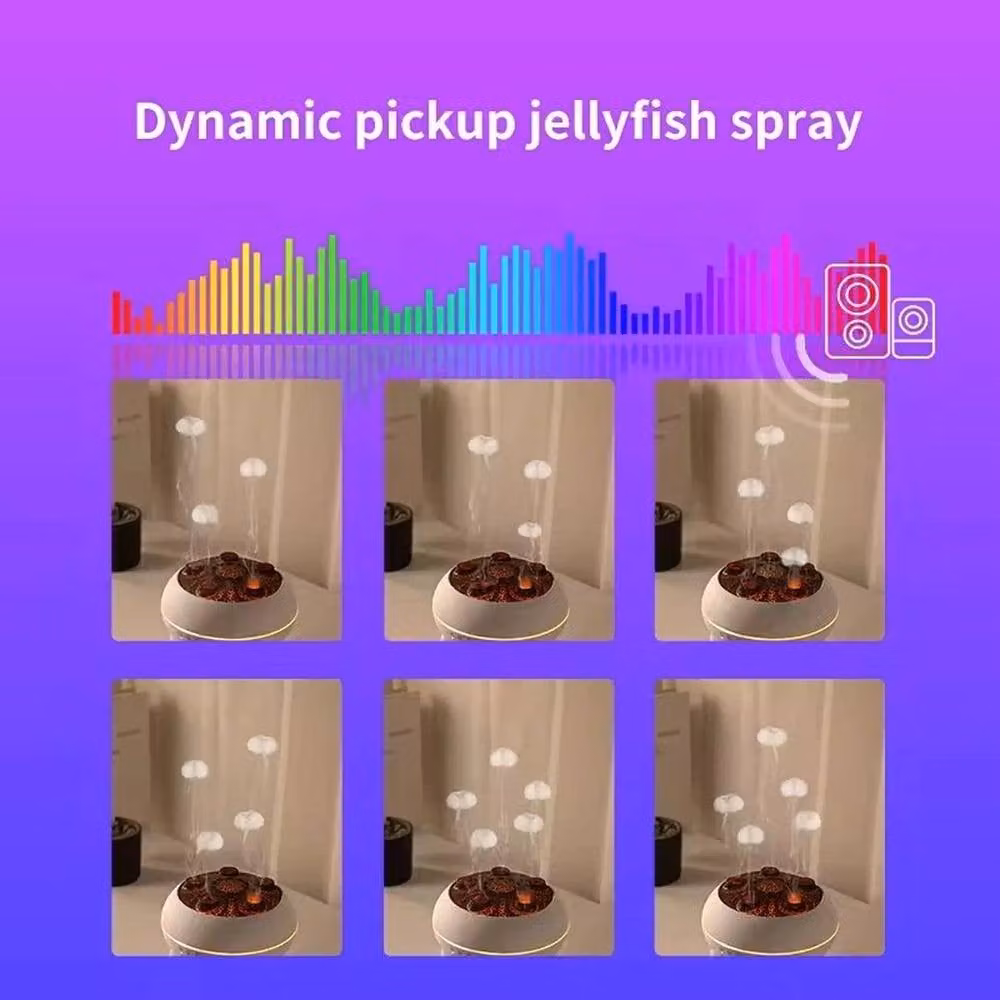 SPETLEK Dynamic Ultrasonic Spray Jellyfish Humidifier with Remote Control and Timer, White, 250ml, H 100 cm x W 15 cm x D 15 cm – 4
