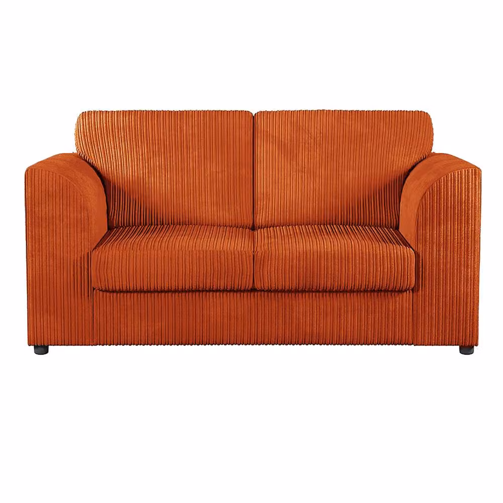 Furnishings For Less UK Luxor 3 Piece Sofa Suite in Orange Jumbo Cord Fabric – 2