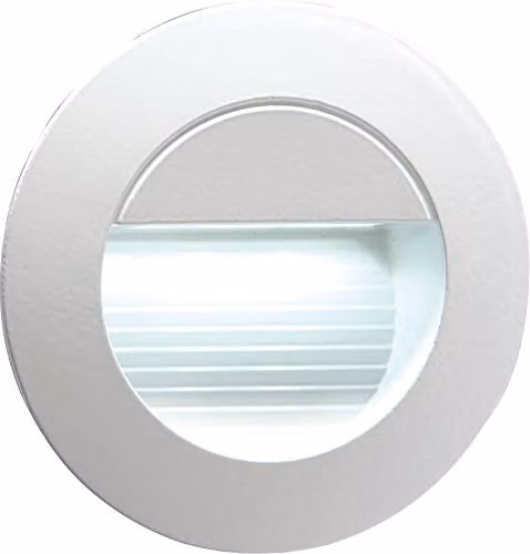 Netlighting Round Recessed LED Stair and Wall Light, White, IP54 Rated