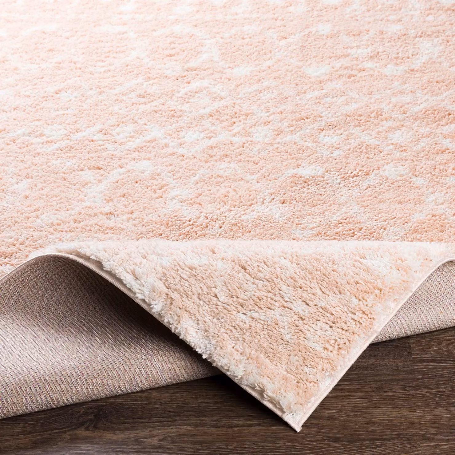 Livabliss Aliyah Boho Shag Plush Pile Living Room Rug in Pink and Brown, W: 80 cm, L: 220 cm – 2