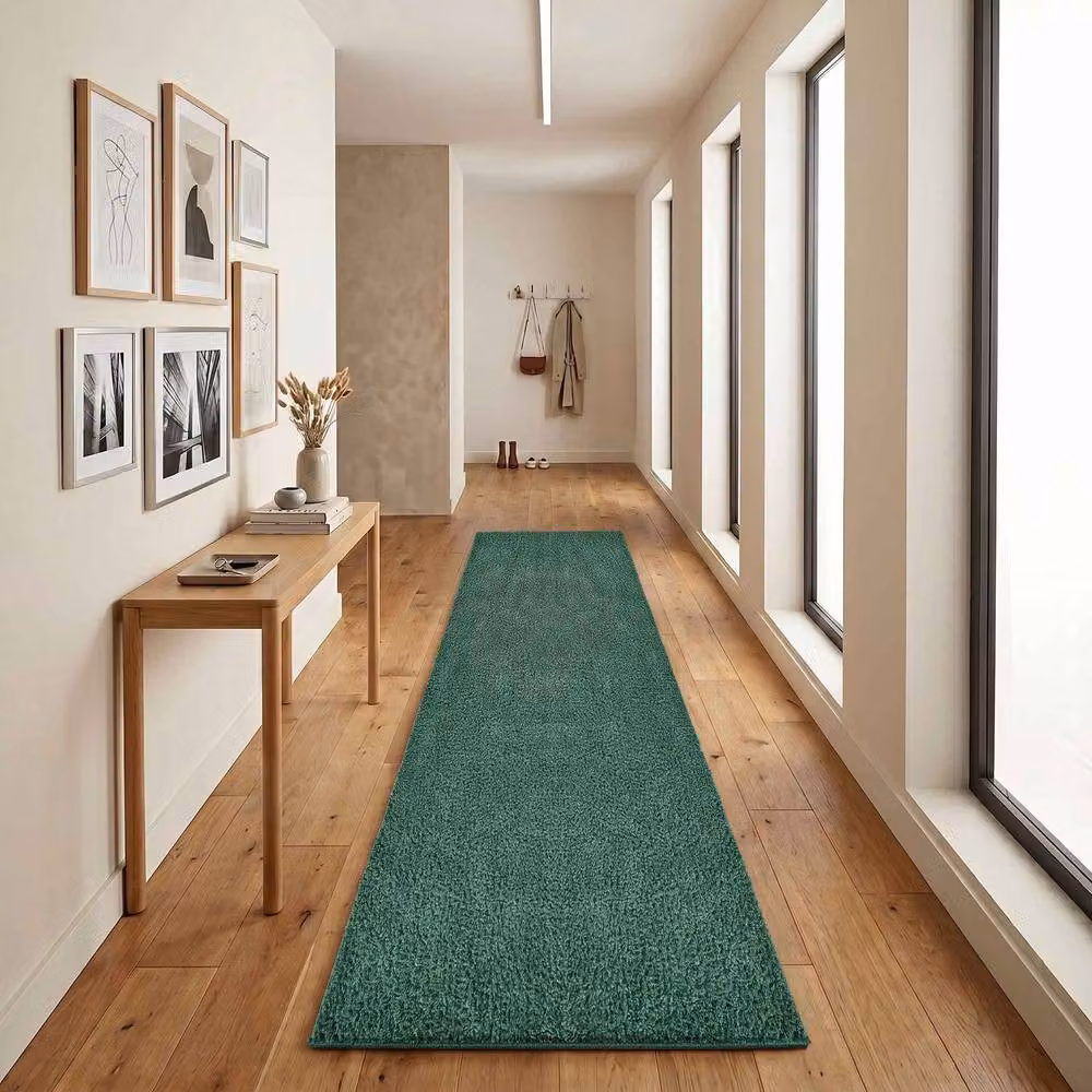 Desire Rugs Ainsley Modern Plain Shaggy Area Rug in Green, W: 80 cm, L: 150 cm – 3