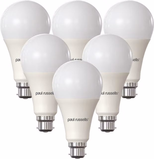 Paul Russells 16W LED B22 Globe Bulb, Warm White, Pack of 6