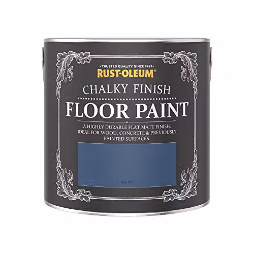 Rust-Oleum Blue Scratch-Proof Water-Based Floor Paint in Matt Finish, Blue Silk, 2.5 l – 3