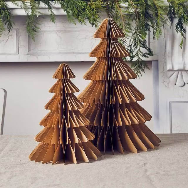 Club Green Pack of 2 Green Honeycomb Christmas Tree Paper Pendants – 1